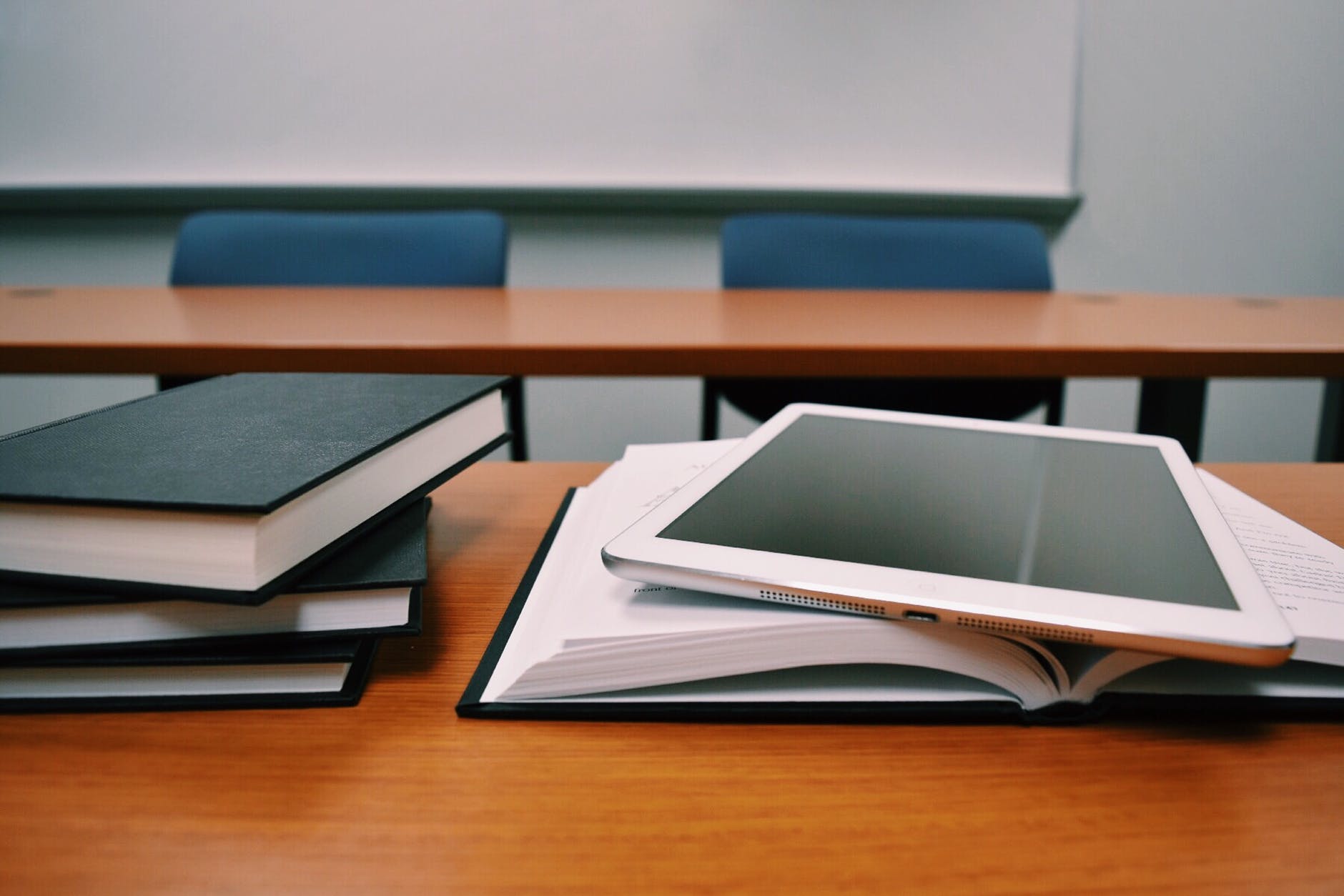 books classroom close up college